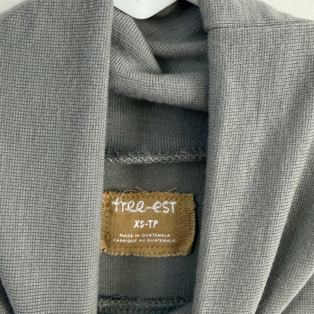 NWT Free People Free-est Women's XS Good Feels Mock Neck Midi Dress Gray Tube - Picture 5 of 11